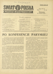Świat i Polska : przegląd międzynarodowy R. 1, Nr 25 (26 czerw. 1949)