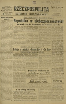 Rzeczpospolita i Dziennik Gospodarczy. R. 4, nr 329 (1 grudnia 1947)