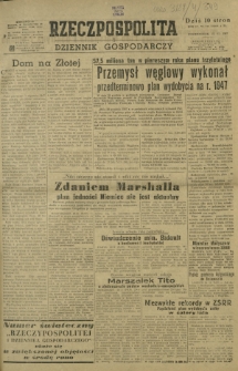 Rzeczpospolita i Dziennik Gospodarczy. R. 4, nr 349 (22 grudnia 1947)