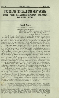 Przegląd Socjaldemokratyczny : organ Partji Socjaldemokratycznej Królestwa Polskiego i Litwy R. 2, Nr 3 (marzec 1903)