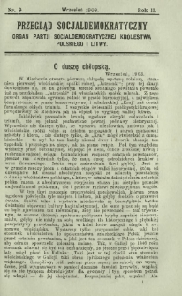 Przegląd Socjaldemokratyczny : organ Partji Socjaldemokratycznej Królestwa Polskiego i Litwy R. 2, Nr 9 (wrzesień 1903)