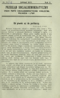 Przegląd Socjaldemokratyczny : organ Partji Socjaldemokratycznej Królestwa Polskiego i Litwy R. 2, Nr 11 (listopad 1903)