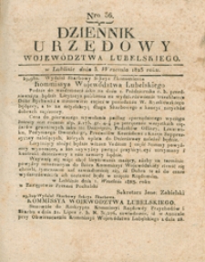 Dziennik Urzędowy Województwa Lubelskiego 1823.09.03. Nr 36 + dod.