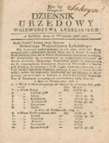 Dziennik Urzędowy Województwa Lubelskiego 1823.09.24. Nr 39 + dod.