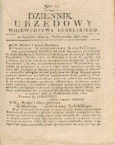 Dziennik Urzędowy Województwa Lubelskiego 1823.10.29. Nr 44 + dod.
