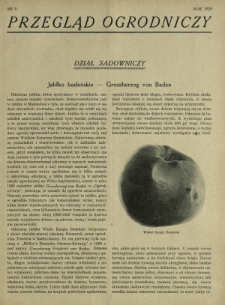 Przegląd Ogrodniczy R. 12 , Nr 9 (1929)
