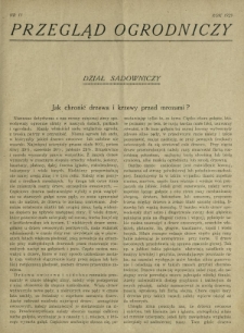 Przegląd Ogrodniczy R. 12, Nr 11 (1929)