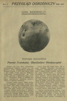 Przegląd Ogrodniczy R. 10, Nr 3 (1927)