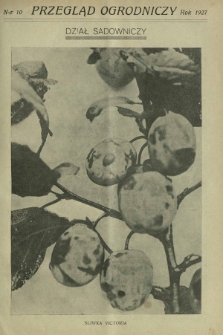 Przegląd Ogrodniczy R. 10, Nr 10 (1927)