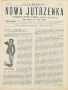 Nowa Jutrzenka : tygodniowe pismo obrazkowe R. 1, nr 34 (17 list. 1908)