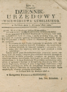 Dziennik Urzędowy Województwa Lubelskiego 1824.01.07. Nr 1