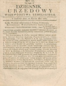 Dziennik Urzędowy Województwa Lubelskiego 1824.03.10. Nr 10 + dod.