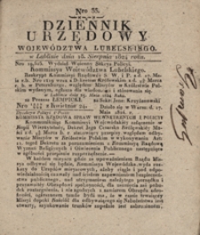 Dziennik Urzędowy Województwa Lubelskiego 1824.08.18. Nr 33 + dod.