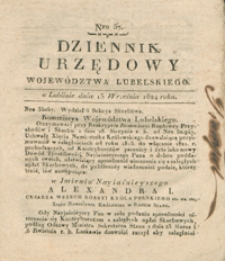 Dziennik Urzędowy Województwa Lubelskiego 1824.09.15. Nr 37