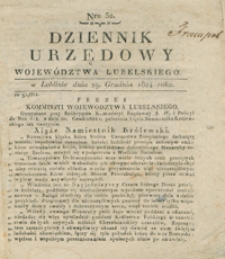Dziennik Urzędowy Województwa Lubelskiego 1824.12.29. Nr 52 + dod.
