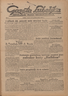Gazeta Lubelska : niezależne pismo demokratyczne. R. 1, nr 249 (30 października 1945)
