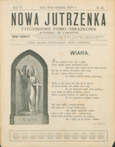 Nowa Jutrzenka : tygodniowe pismo obrazkowe R. 2, nr 52 (30 grudz. 1909)