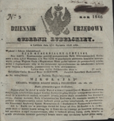 Dziennik Urzędowy Gubernii Lubelskiey 1846, Nr 3 (5/17 stycz.)