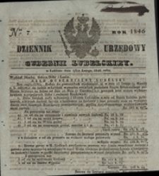 Dziennik Urzędowy Gubernii Lubelskiey 1846, Nr 7 (2/14 luty)