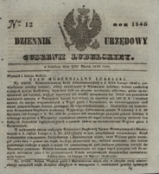 Dziennik Urzędowy Gubernii Lubelskiey 1846, Nr 12 (9/21 marz.)