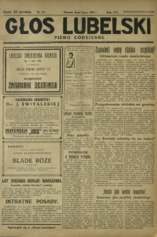 Głos Lubelski : pismo codzienne. R. 16, nr 191 (16 lipca 1929)
