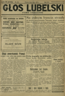 Głos Lubelski : pismo codzienne. R. 16, nr 198 (23 lipca 1929)