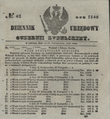 Dziennik Urzędowy Gubernii Lubelskiey 1846, Nr 42 (5/17 paźdz.)
