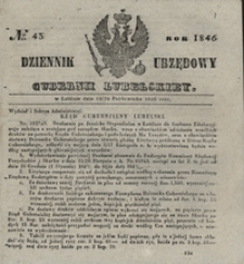 Dziennik Urzędowy Gubernii Lubelskiey 1846, Nr 43 (12/24 paźdz.)
