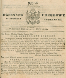 Dziennik Urzędowy Gubernii Lubelskiey 1837, Nr 26 (12/24 czerw.)