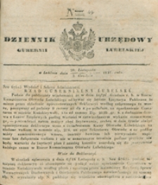 Dziennik Urzędowy Gubernii Lubelskiey 1837, Nr 49 (20 list./2 grudz.)