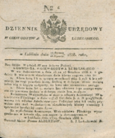 Dziennik Urzędowy Województwa Lubelskiego [1837], Nr 4 (12/24 stycz.)