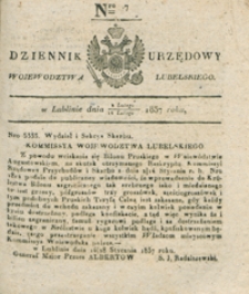 Dziennik Urzędowy Województwa Lubelskiego 1837, Nr 7 (2/14 luty)