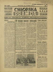 Chłopska Prawda : organ Polskiej Partii Socjalistycznej. R. 24, nr 11 (14-21 marca 1948)