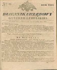 Dziennik Urzędowy Gubernii Lubelskiey 1842, Nr 46 (31 paźdz./12 list.)
