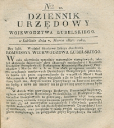 Dziennik Urzędowy Województwa Lubelskiego 1827, Nr 10 (7 marz.)