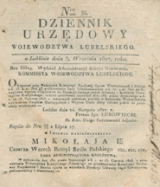 Dziennik Urzędowy Województwa Lubelskiego 1827, Nr 36 (5 wrzes.)