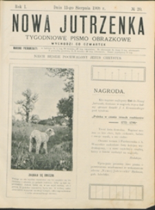 Nowa Jutrzenka : tygodniowe pismo obrazkowe R. 1, nr 20 (13 sierp. 1908)
