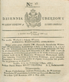 Dziennik Urzędowy Województwa Lubelskiego 1836, Nr 23 (26 maj/7 czerw.)