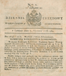 Dziennik Urzędowy Województwa Lubelskiego 1835, Nr 1 (7 stycz.)