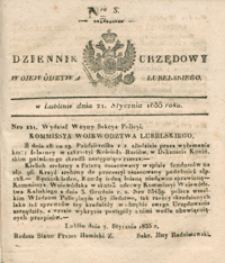 Dziennik Urzędowy Województwa Lubelskiego 1835, Nr 3 (21 stycz.)
