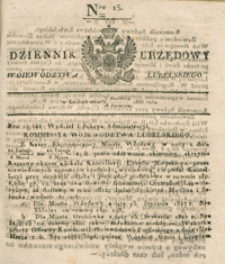 Dziennik Urzędowy Województwa Lubelskiego 1835, Nr 15 (3/15 kwiec.)