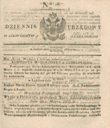 Dziennik Urzędowy Województwa Lubelskiego 1835, Nr 16 (10/22 kwiec.)