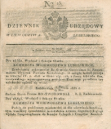 Dziennik Urzędowy Województwa Lubelskiego 1835, Nr 23 (29 maj/10 czerw.)