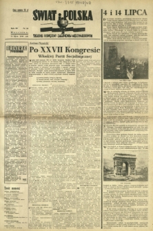 Świat i Polska : tygodnik poświęcony zagadnieniom międzynarodowym. R. 3, nr 28 (11 lipca 1948)
