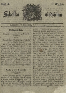Szkółka Niedzielna : pismo czasowe poświęcone włościanom / red. ks. T. Borowicz. R. 1, nr 45 (5 listopada 1837)