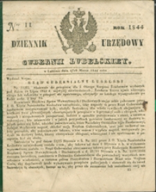 Dziennik Urzędowy Gubernii Lubelskiey 1844, Nr 11 (4/16 marz.)