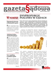 Gazeta Sądowa (Katowice). Nr 1 (kwiecień 2016)