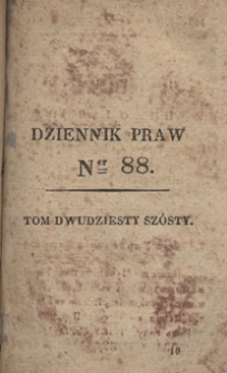 Dziennik Praw T. 26, Nr 88 (1840)