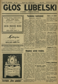 Głos Lubelski : pismo codzienne. R. 16, nr 243 (6 września 1929)