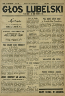 Głos Lubelski : pismo codzienne. R. 16, nr 248 (11 września 1929)
